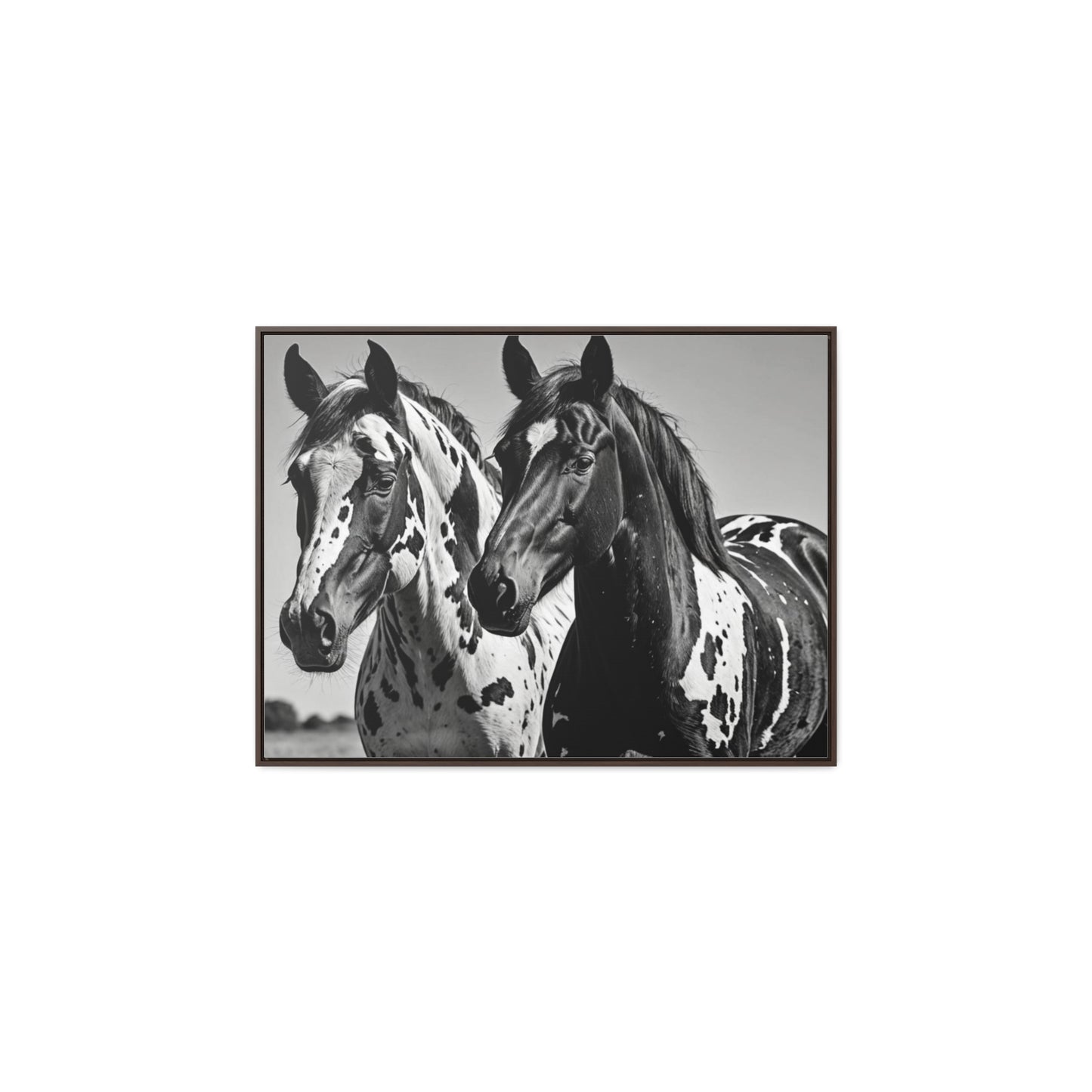 Speckled Stallions Gallery Canvas Wraps, Horizontal Frame