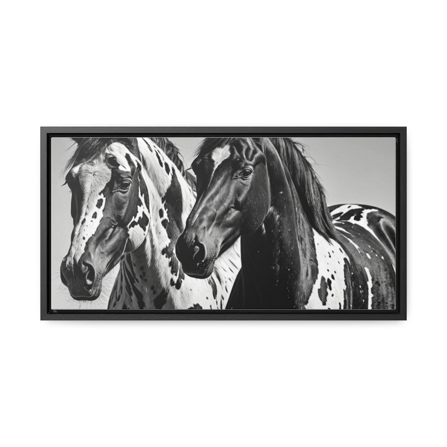 Speckled Stallions Gallery Canvas Wraps, Horizontal Frame