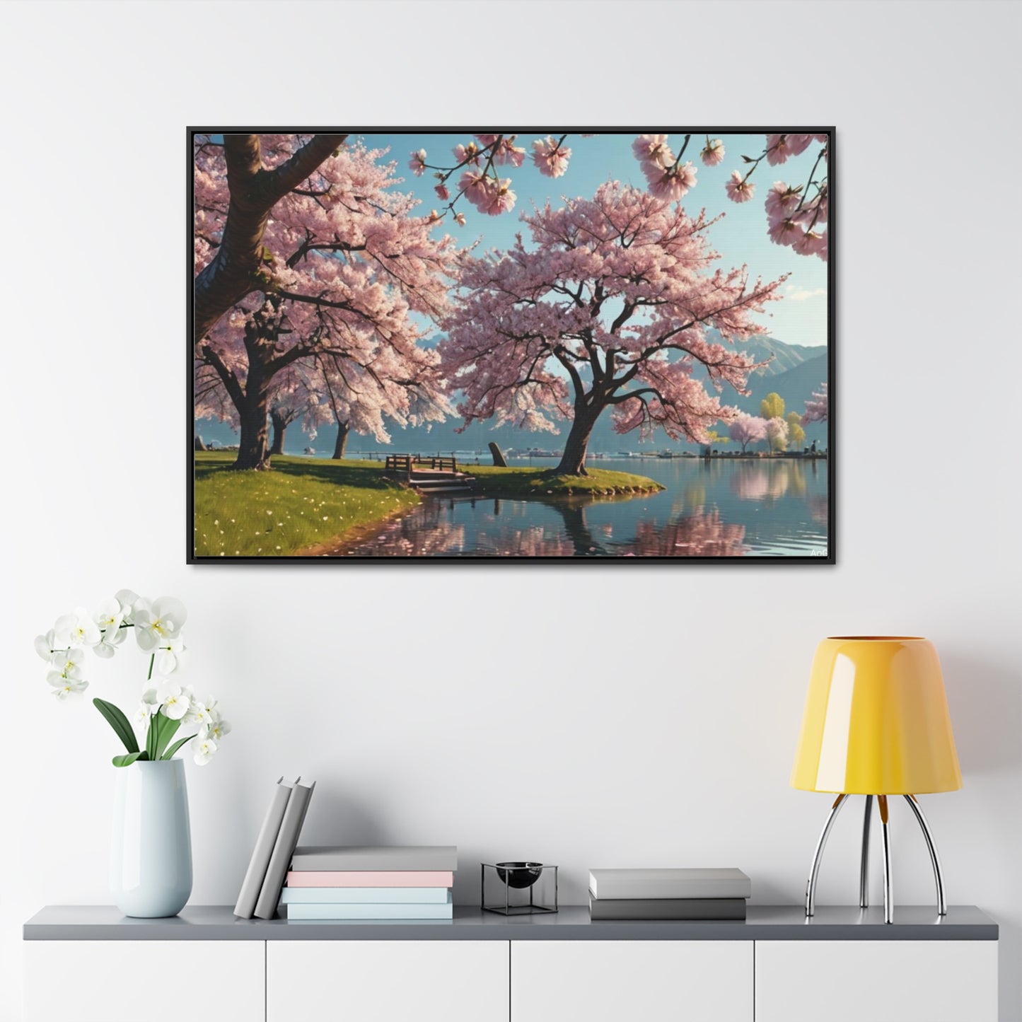 Cherry Blossom Gallery Canvas Wraps, Horizontal Frame