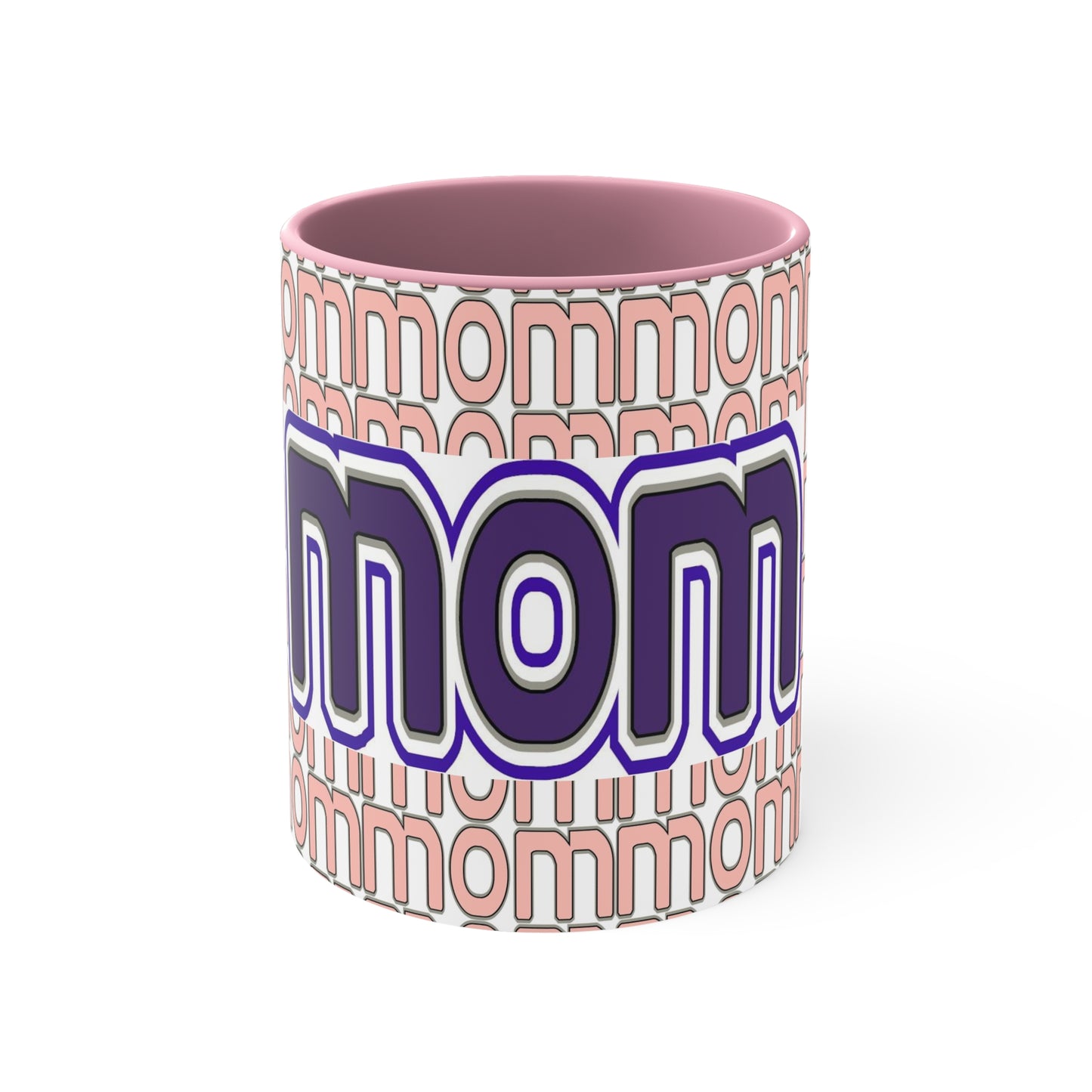 “Mom” Purple Accent Coffee Mug, 11oz