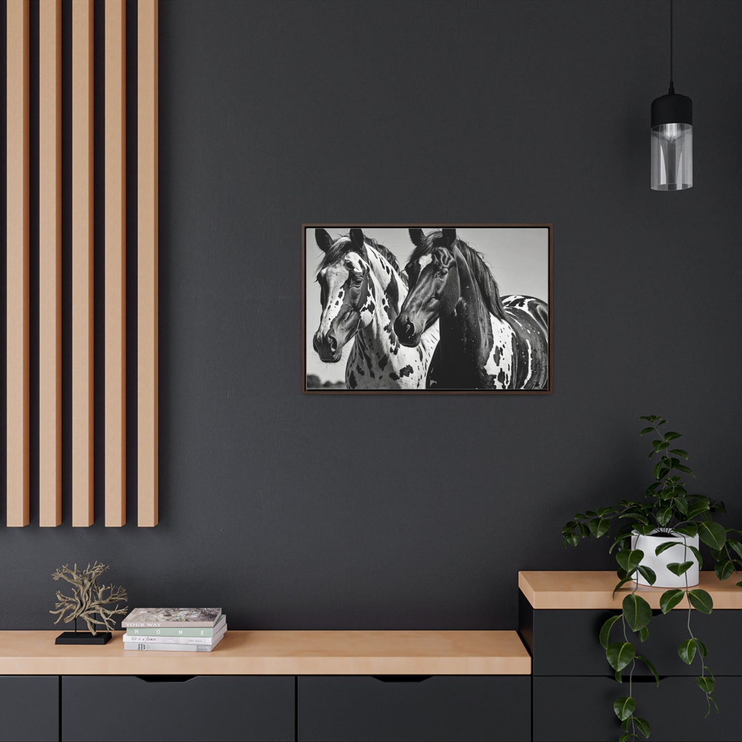 Speckled Stallions Gallery Canvas Wraps, Horizontal Frame