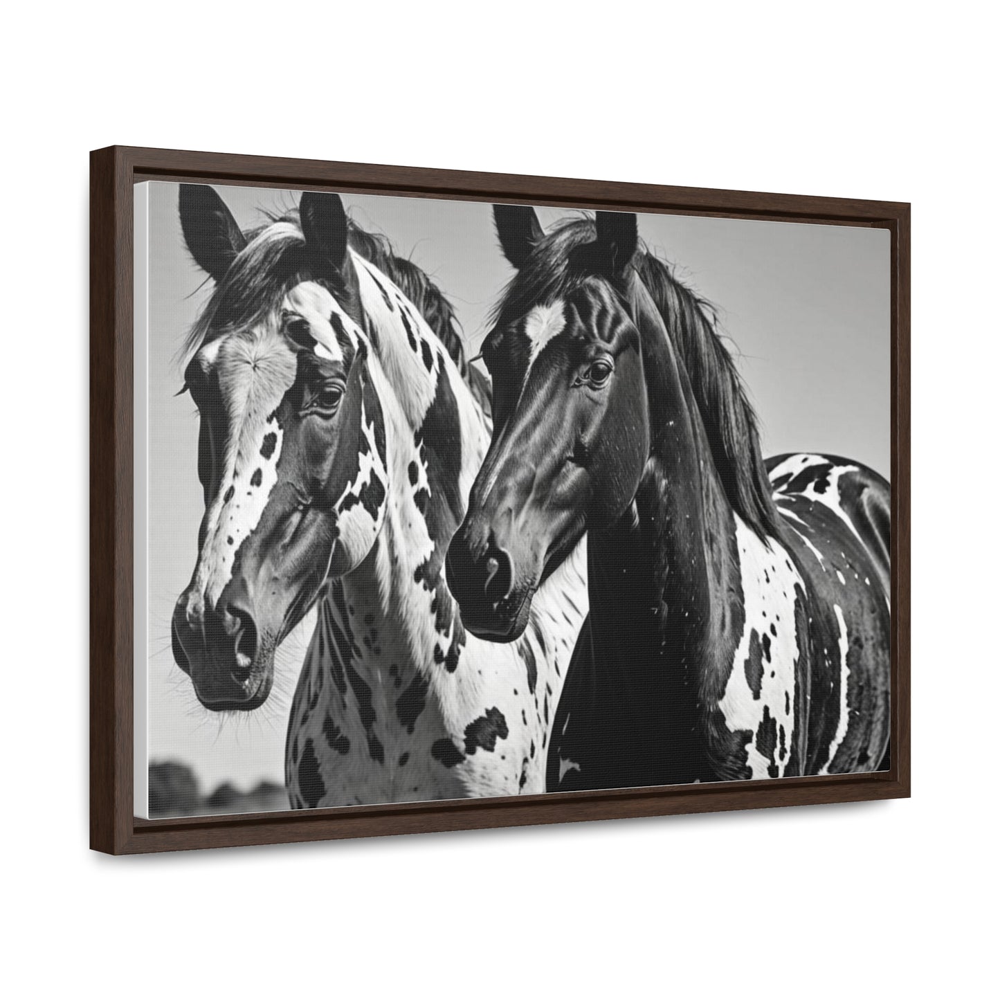 Speckled Stallions Gallery Canvas Wraps, Horizontal Frame