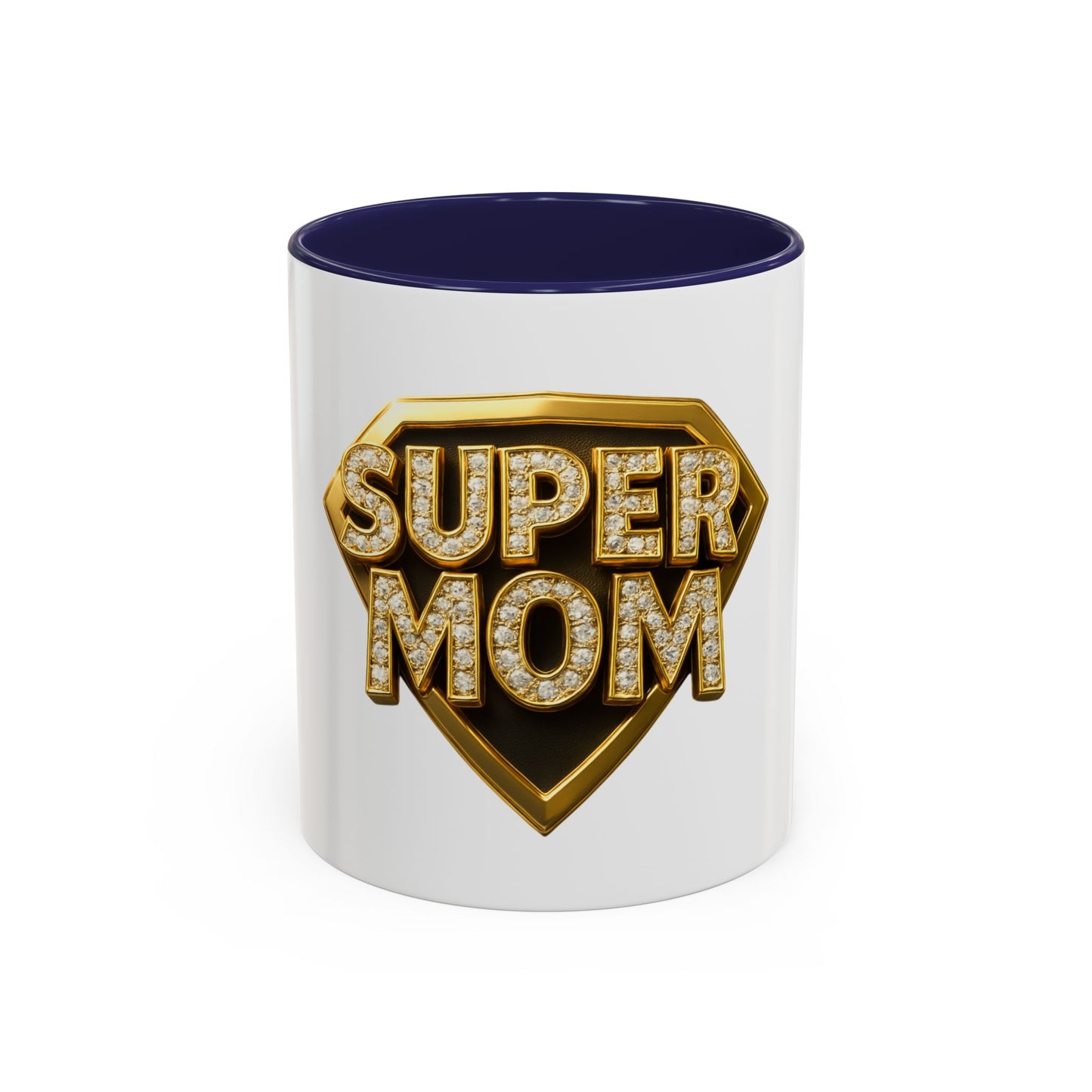 SUPER MOM - Accent Coffee Mug (11, 15oz)
