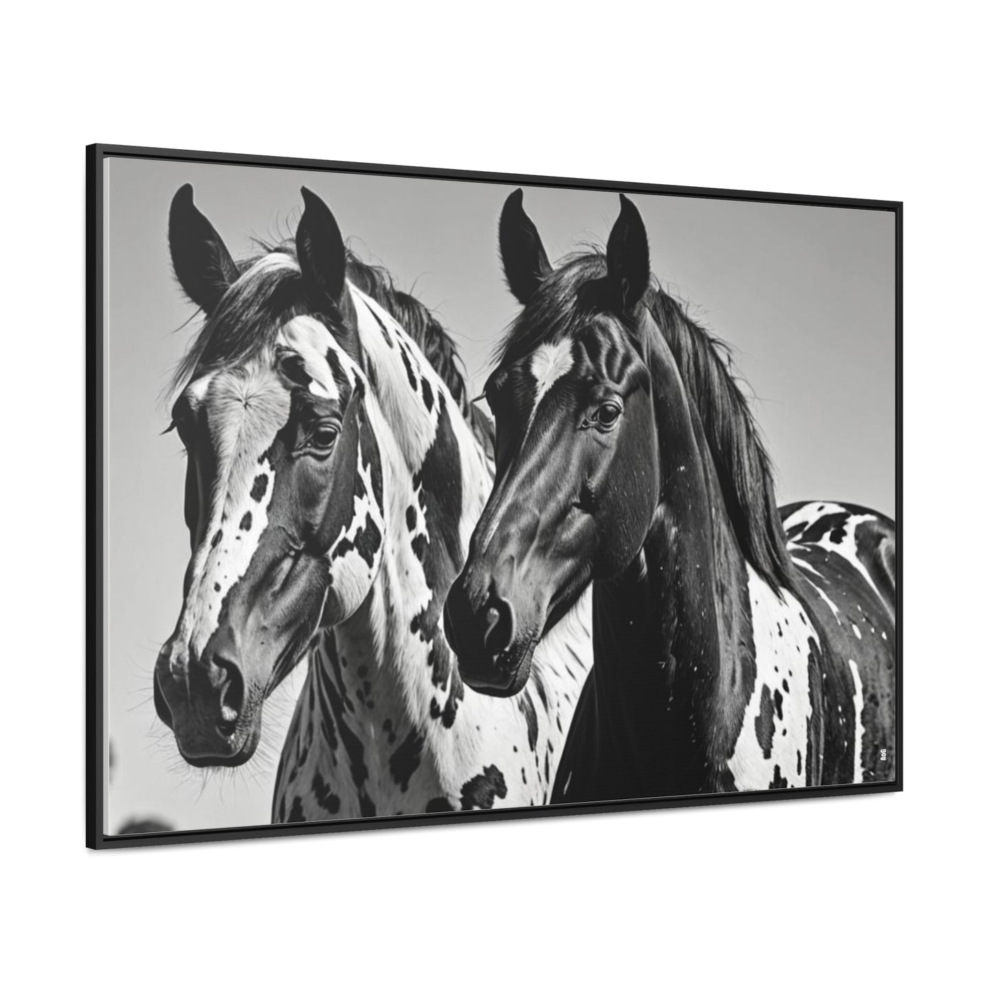 Speckled Stallions Gallery Canvas Wraps, Horizontal Frame