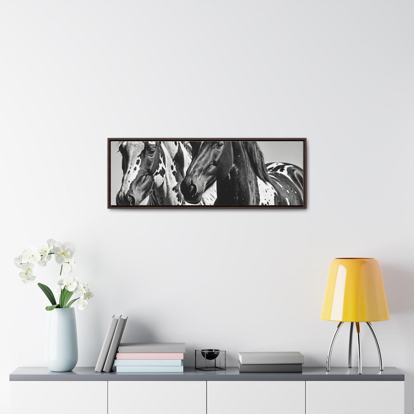 Speckled Stallions Gallery Canvas Wraps, Horizontal Frame