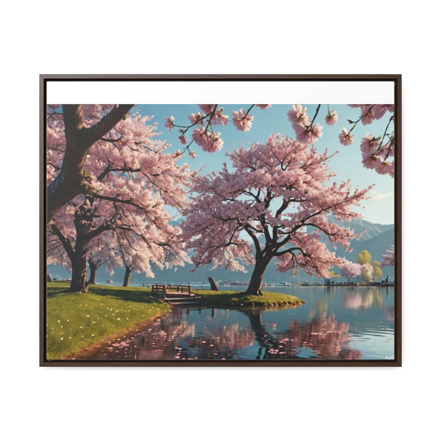 Cherry Blossom Gallery Canvas Wraps, Horizontal Frame