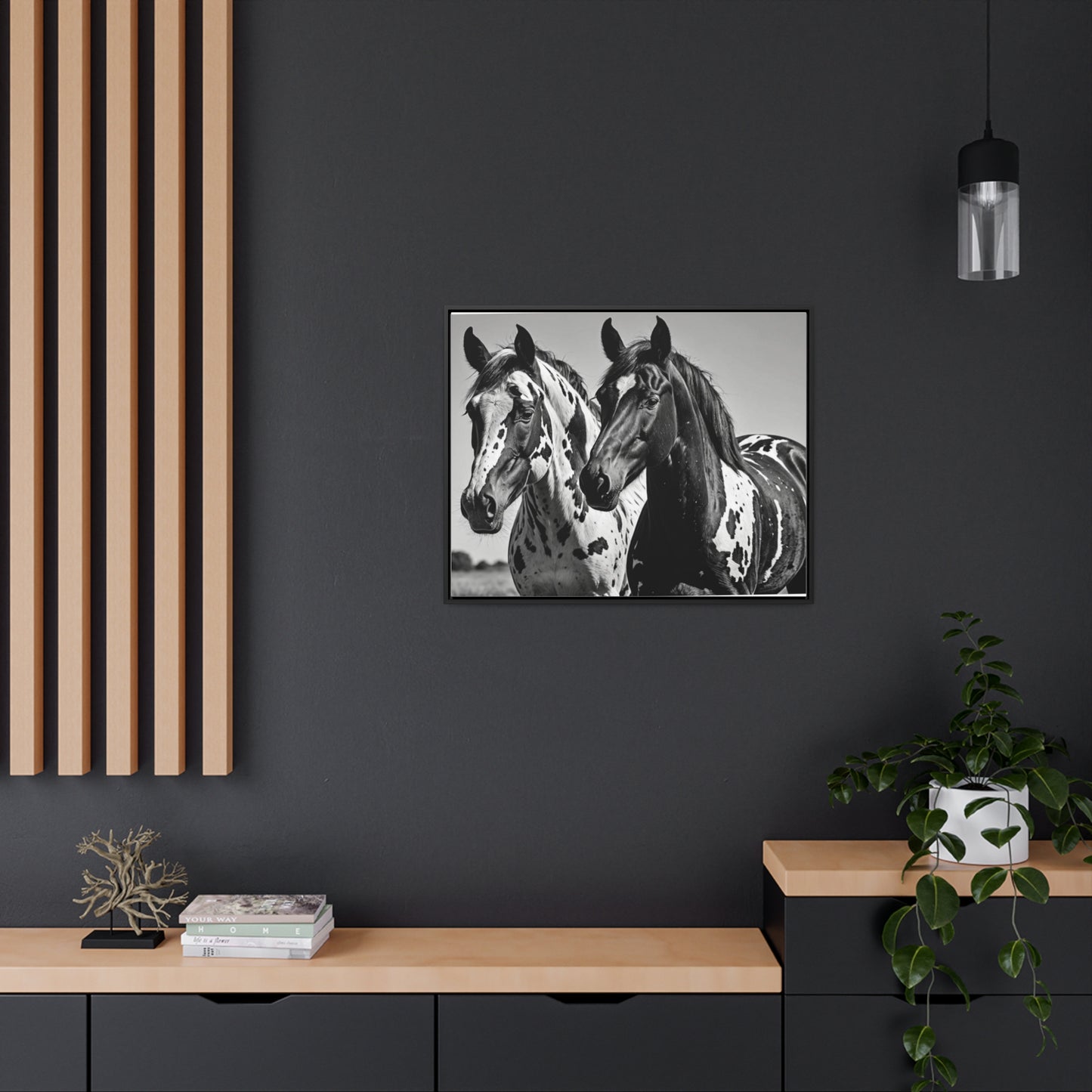 Speckled Stallions Gallery Canvas Wraps, Horizontal Frame