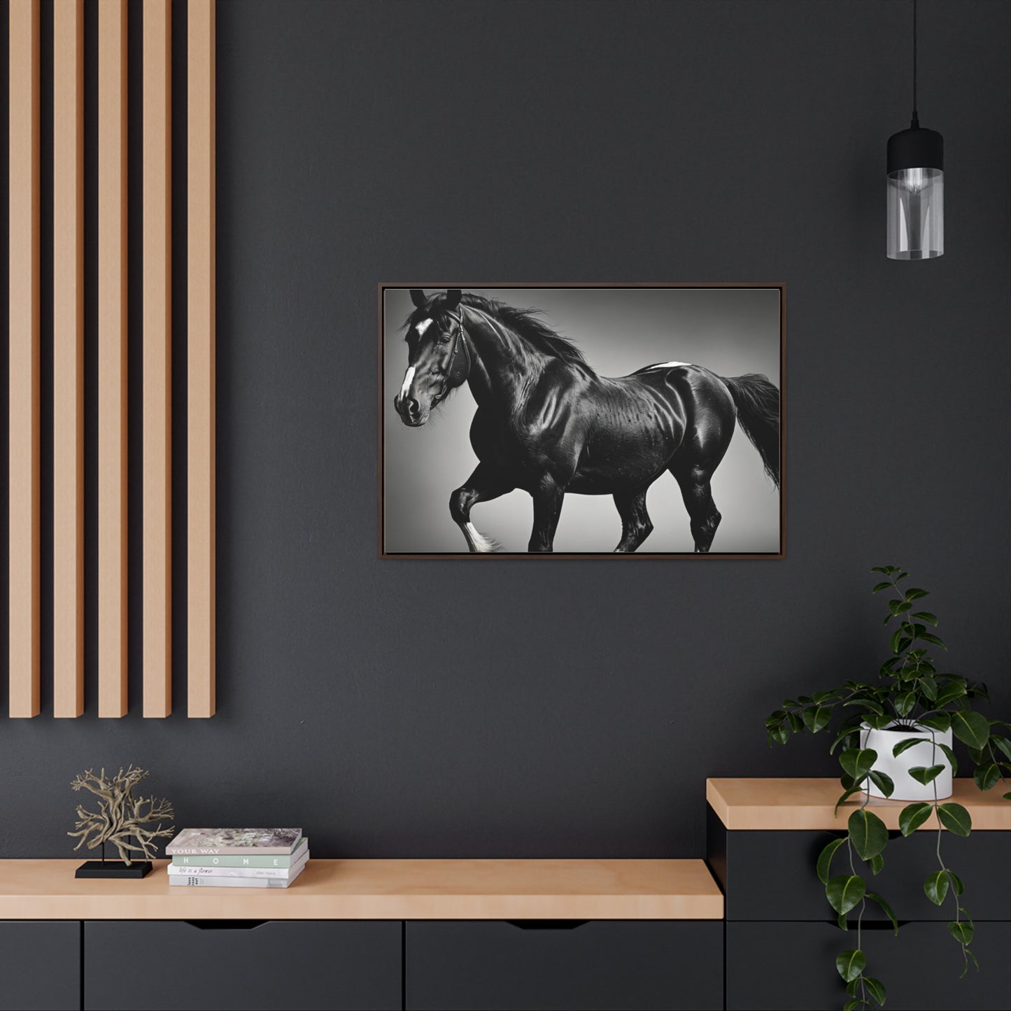 Black Stallion Gallery Canvas Wraps, Horizontal Frame