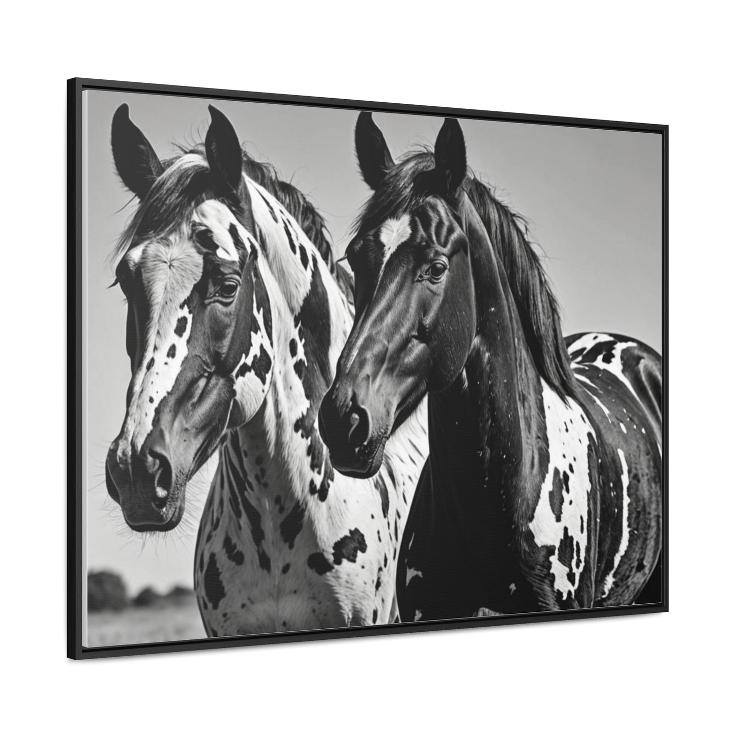 Speckled Stallions Gallery Canvas Wraps, Horizontal Frame