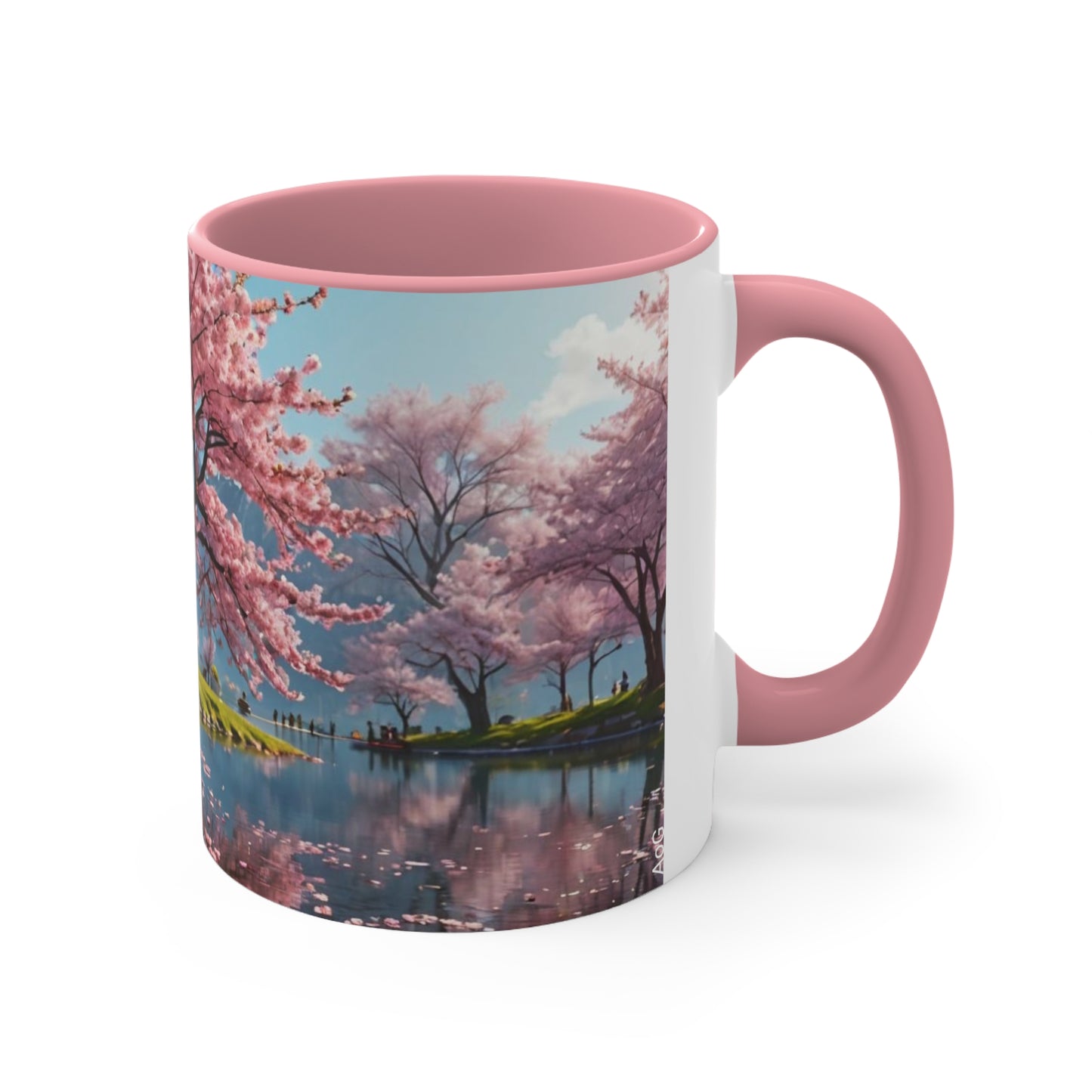 Cherry Blossom Accent Coffee Mug, 11oz