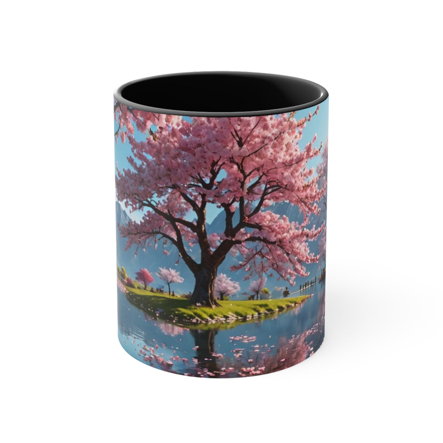 Cherry Blossom Accent Coffee Mug, 11oz