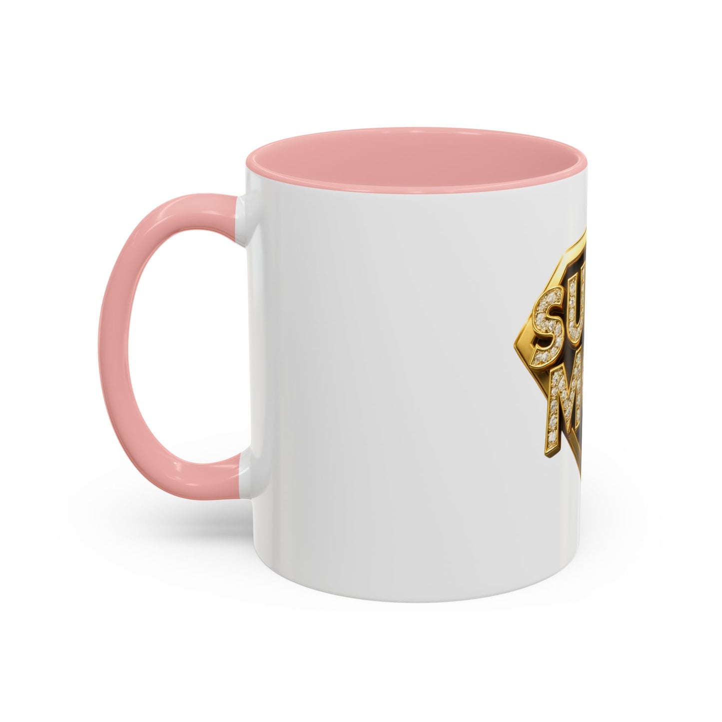 SUPER MOM - Accent Coffee Mug (11, 15oz)