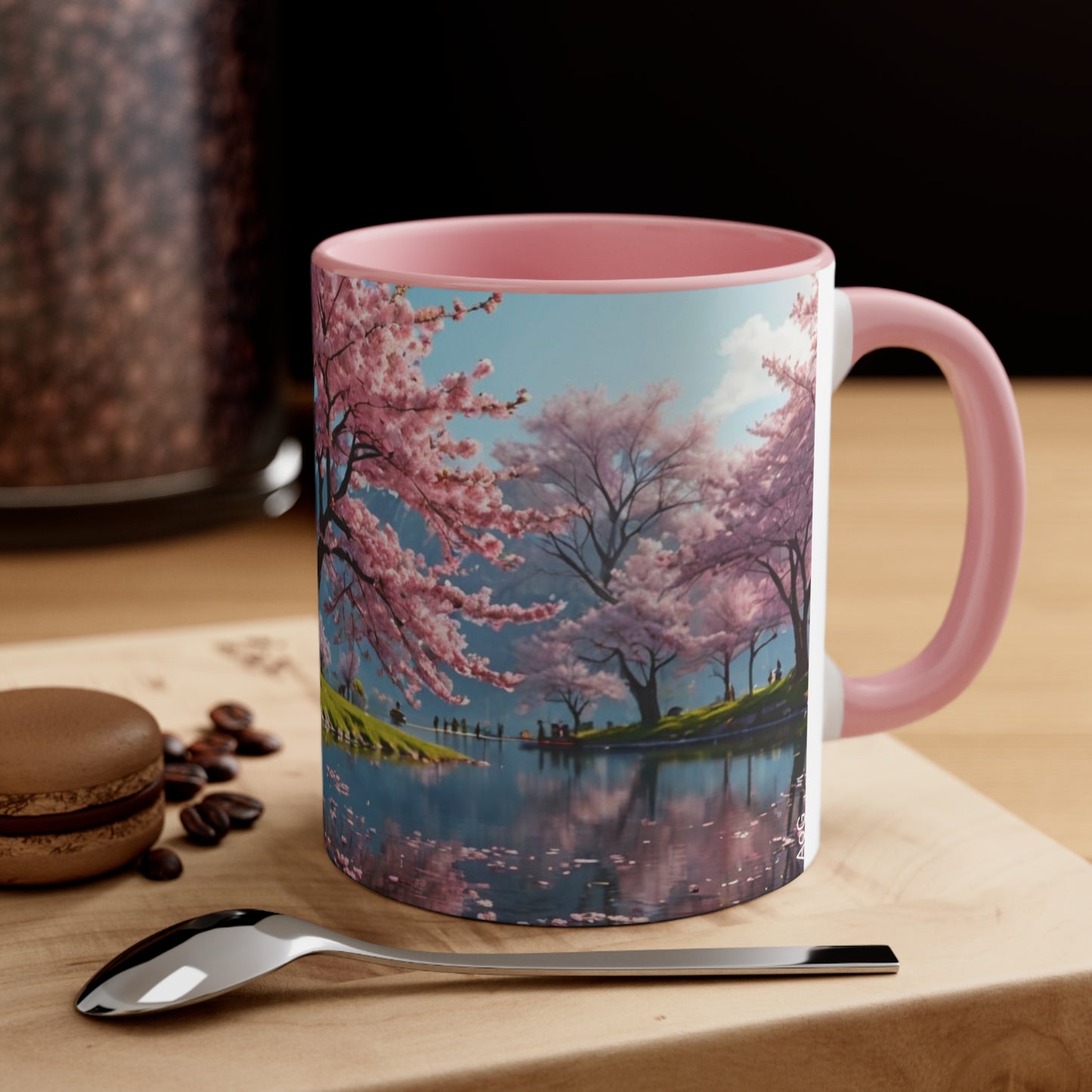 Cherry Blossom Accent Coffee Mug, 11oz