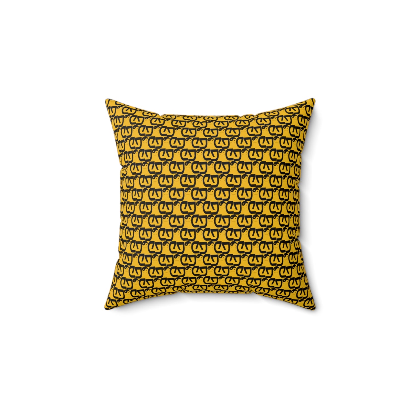 Brick-Yellow Spun Polyester Square Pillow