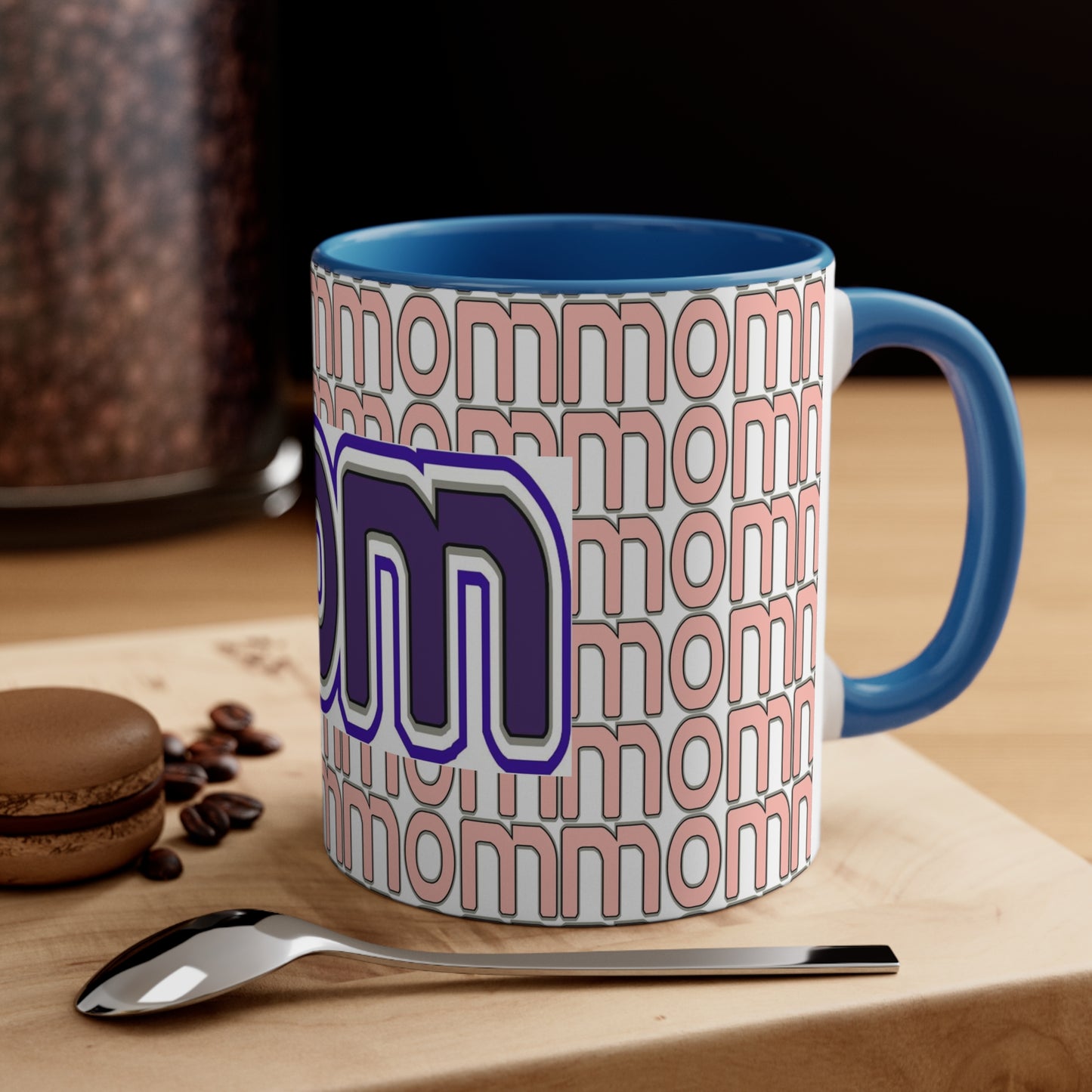 “Mom” Purple Accent Coffee Mug, 11oz