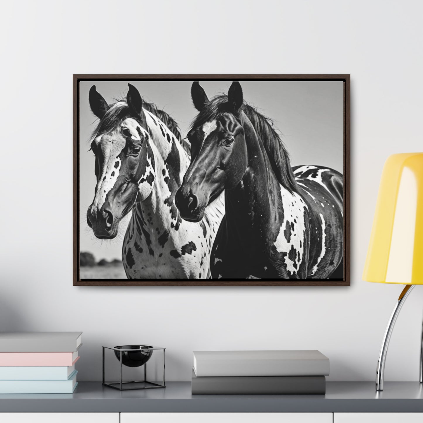 Speckled Stallions Gallery Canvas Wraps, Horizontal Frame