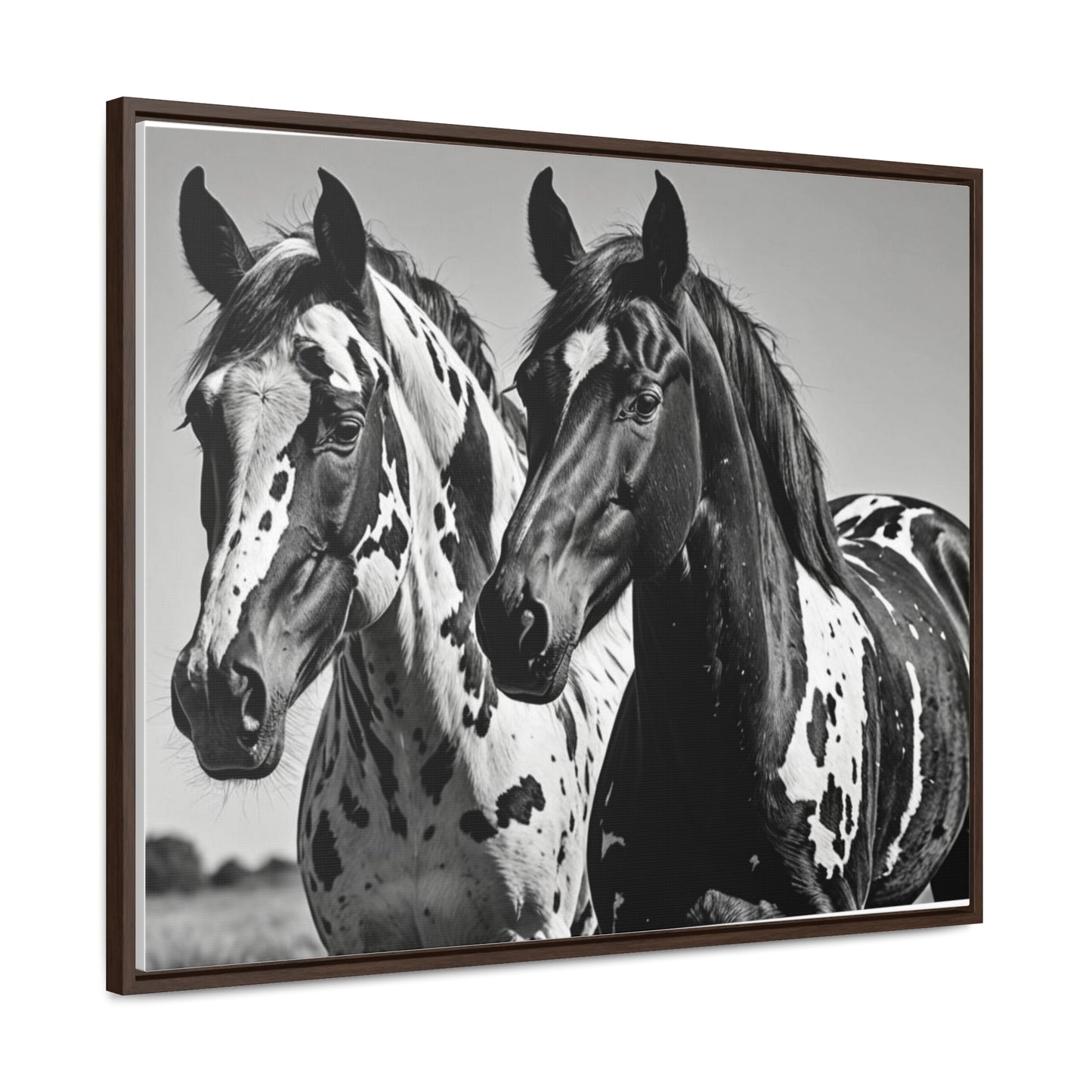 Speckled Stallions Gallery Canvas Wraps, Horizontal Frame