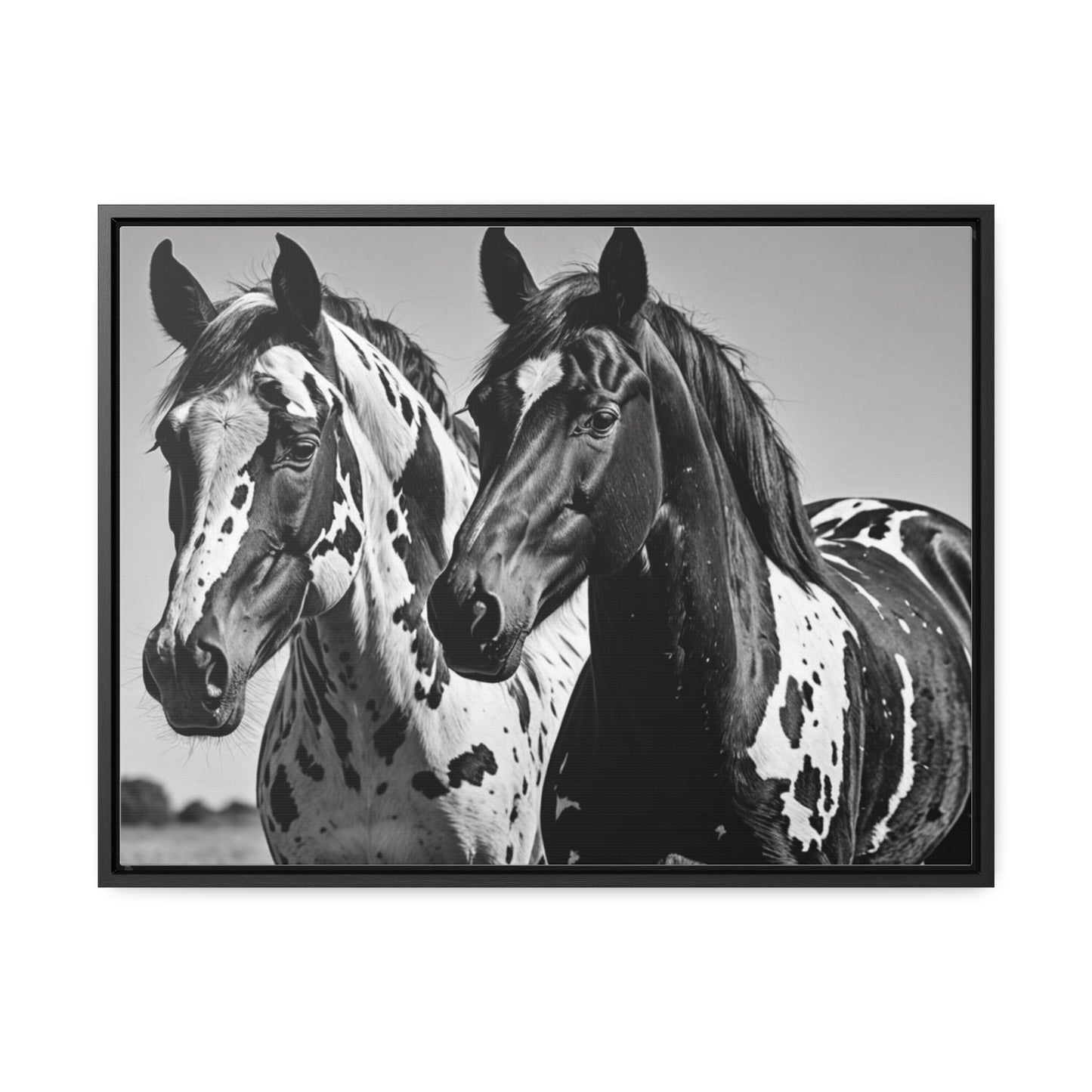 Speckled Stallions Gallery Canvas Wraps, Horizontal Frame