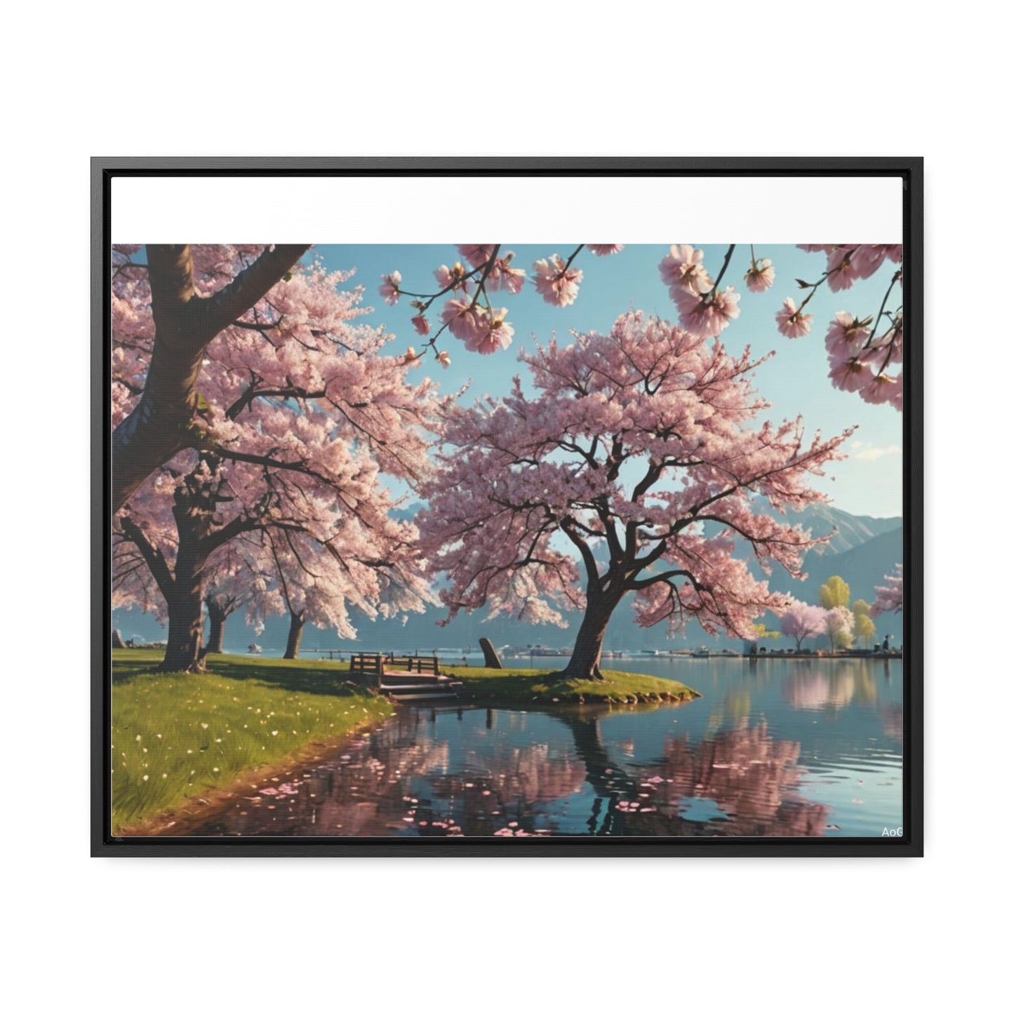 Cherry Blossom Gallery Canvas Wraps, Horizontal Frame