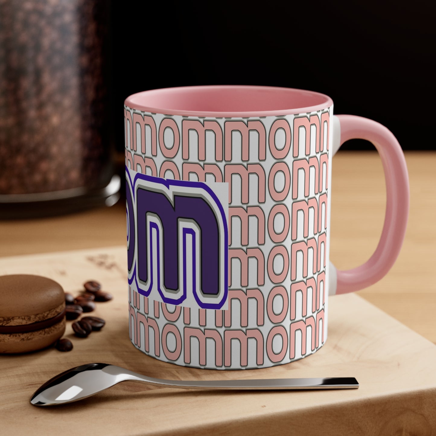 “Mom” Purple Accent Coffee Mug, 11oz