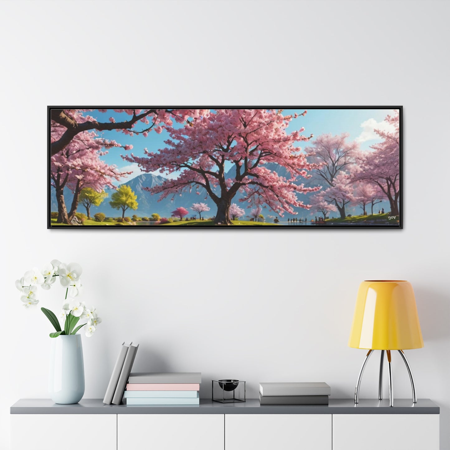 Cherry Blossom Gallery Canvas Wraps, Horizontal Frame