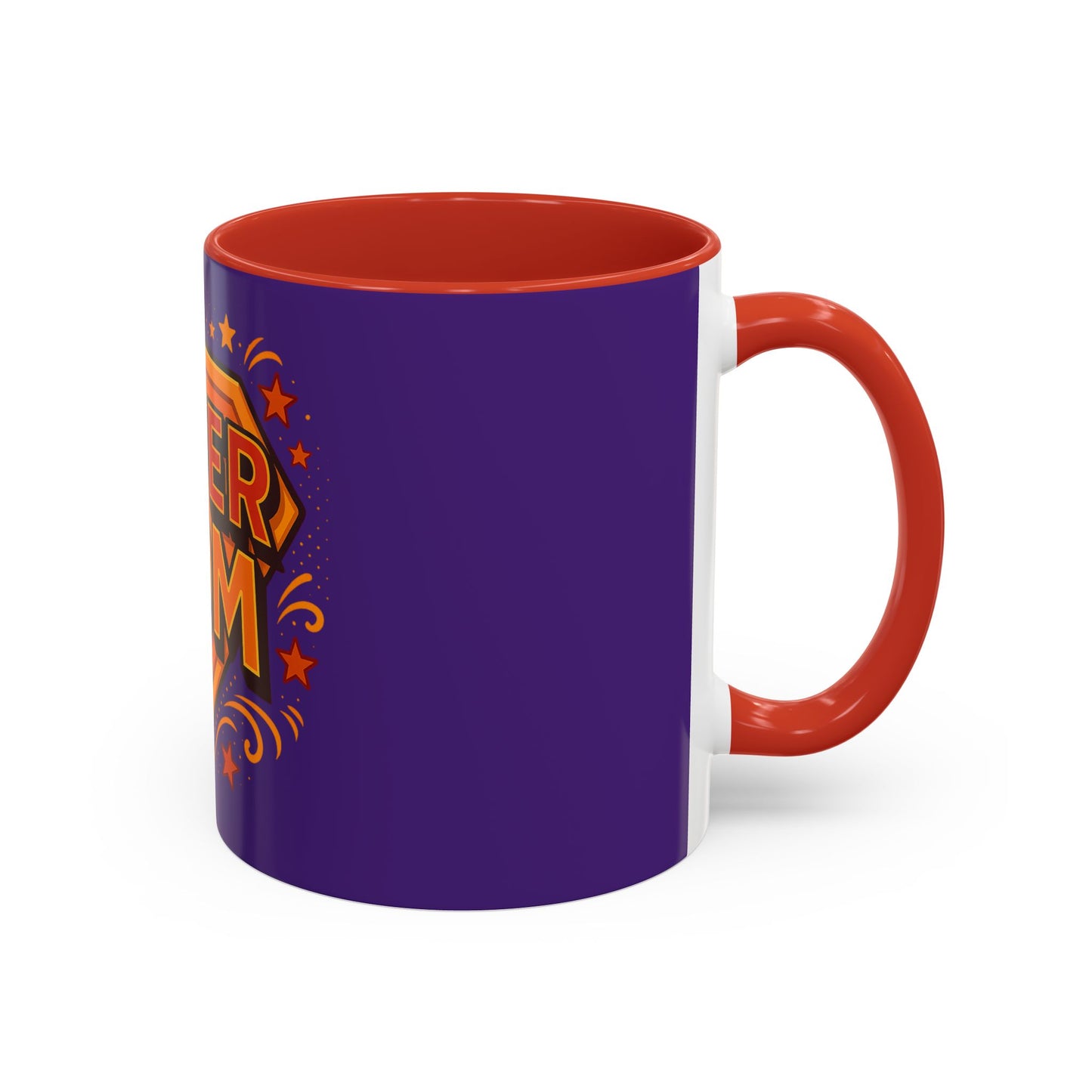 SUPER MOM - Accent Coffee Mug (11, 15oz)
