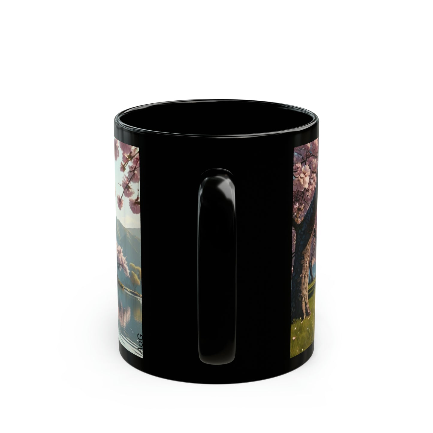 Cherry Blossom Black Mug (11oz, 15oz)