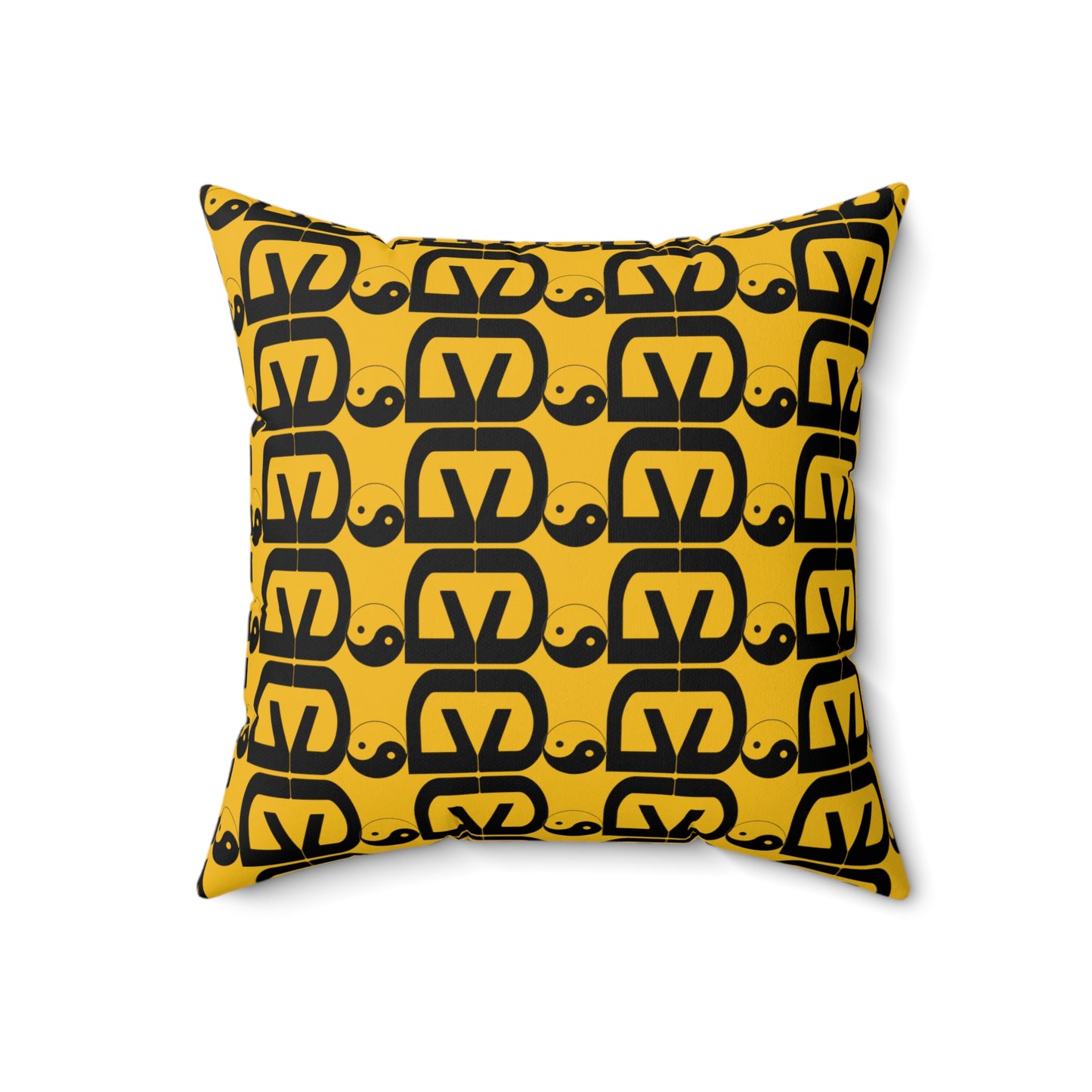 Brick-Yellow Spun Polyester Square Pillow