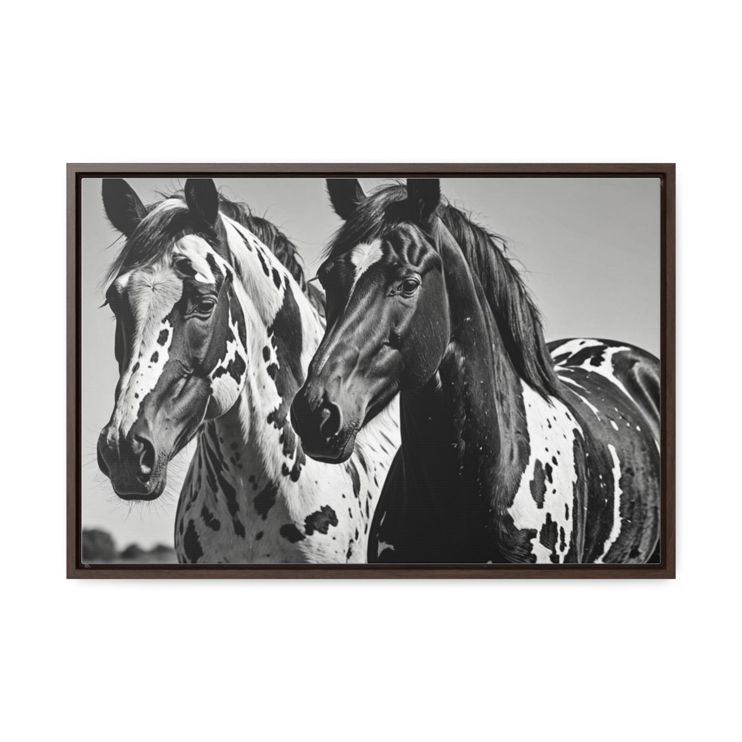 Speckled Stallions Gallery Canvas Wraps, Horizontal Frame