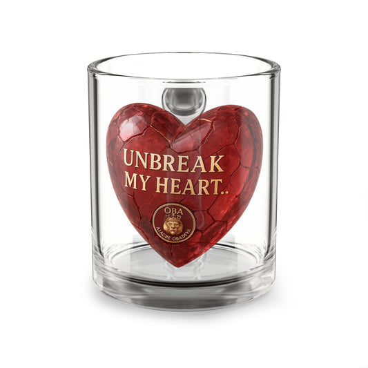 I break My Heart- Glass Mug, 10oz