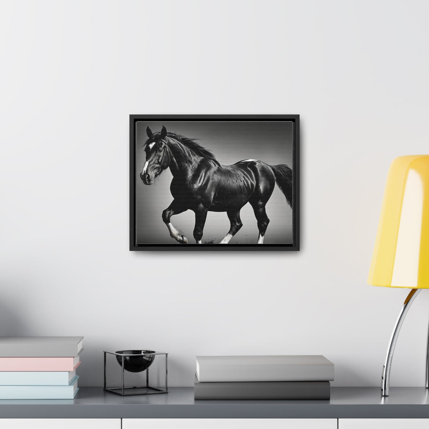 Black Stallion Gallery Canvas Wraps, Horizontal Frame