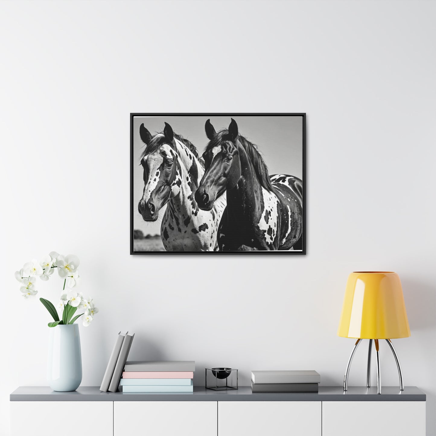 Speckled Stallions Gallery Canvas Wraps, Horizontal Frame