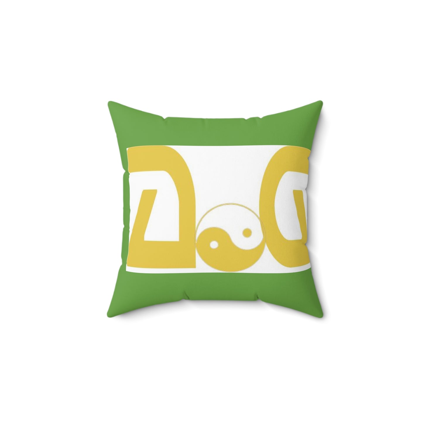 Goldenrod Green Spun Polyester Square Pillow