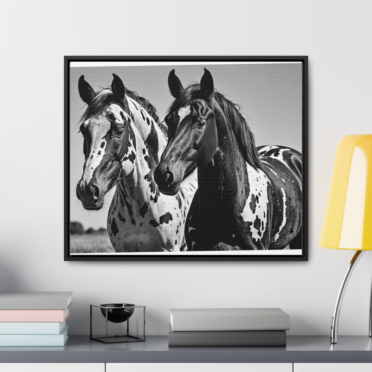 Speckled Stallions Gallery Canvas Wraps, Horizontal Frame