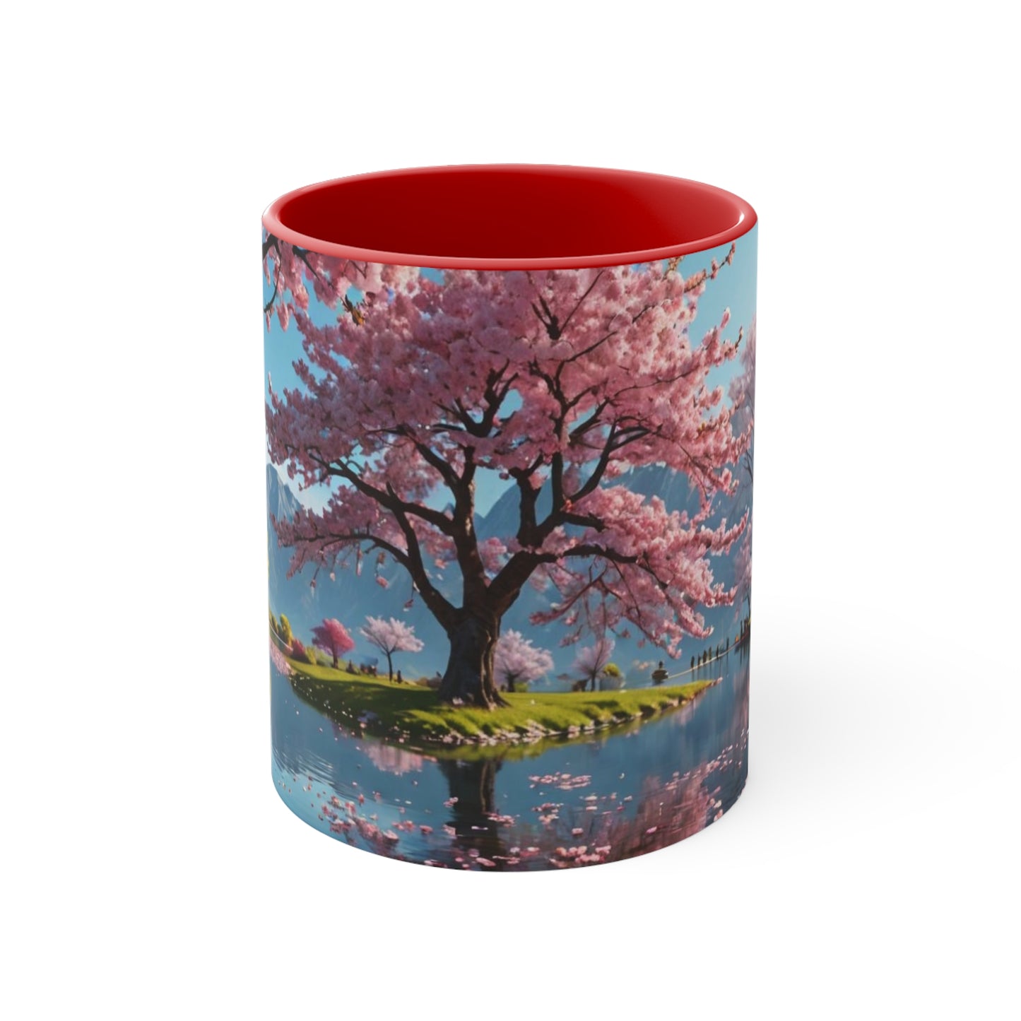 Cherry Blossom Accent Coffee Mug, 11oz