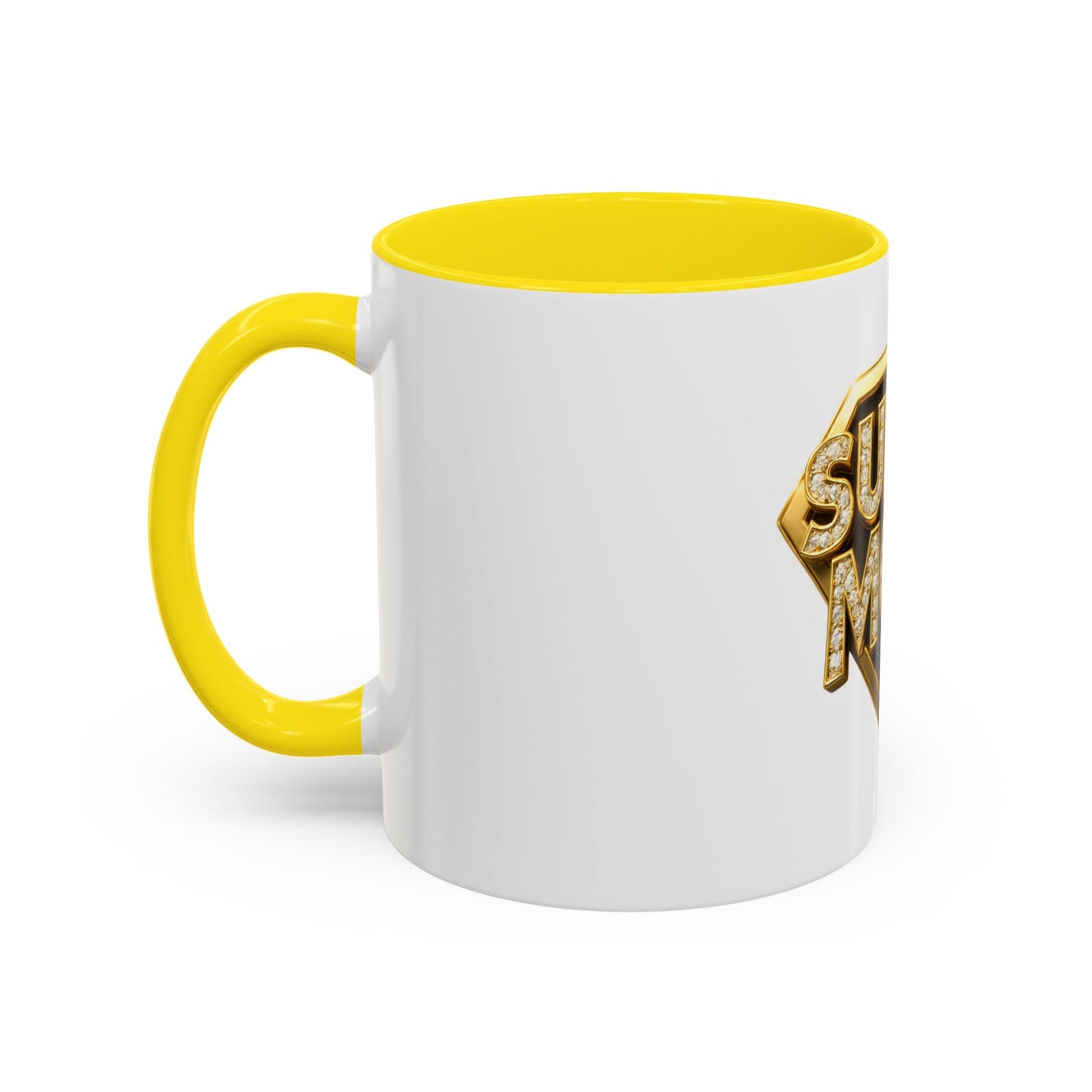 SUPER MOM - Accent Coffee Mug (11, 15oz)