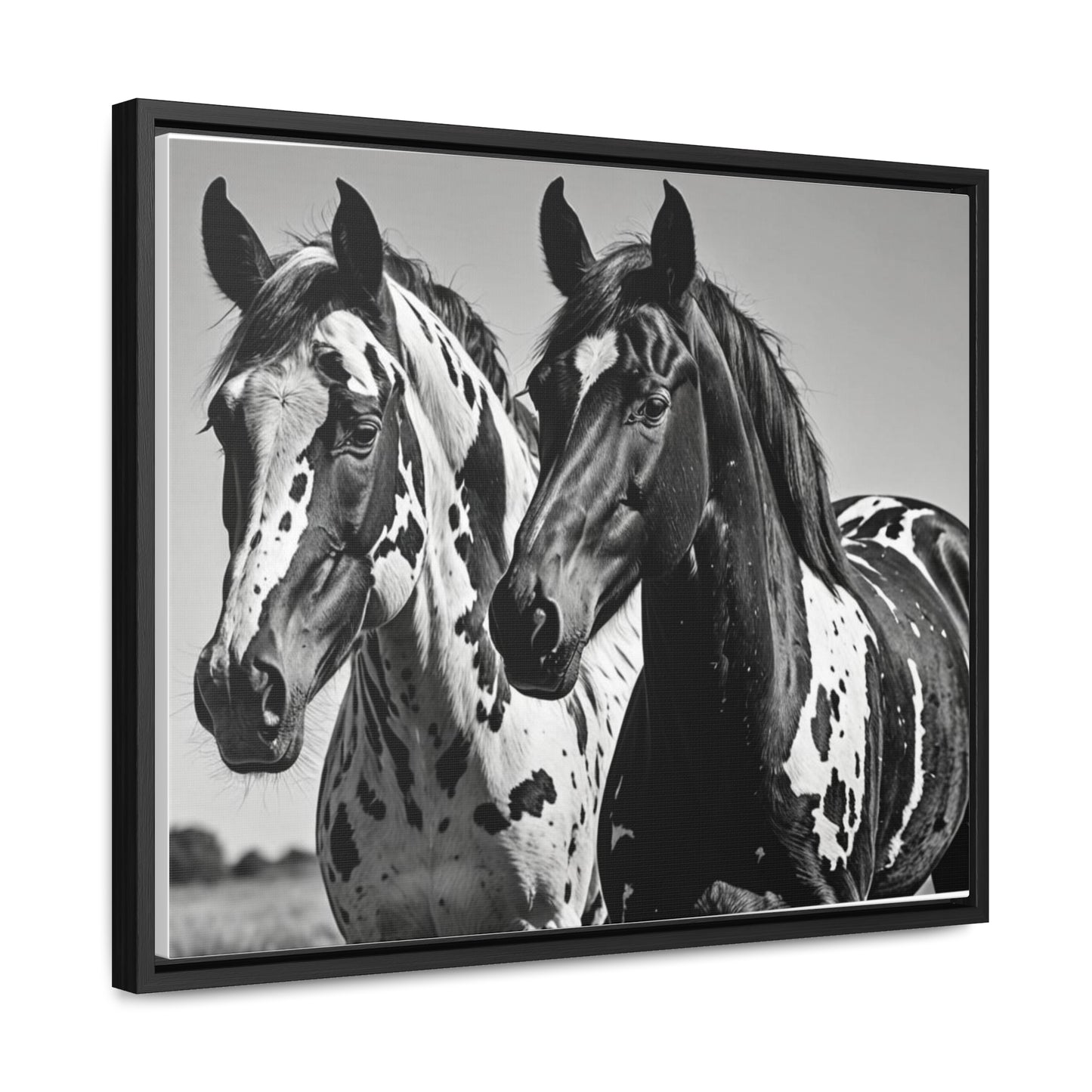 Speckled Stallions Gallery Canvas Wraps, Horizontal Frame