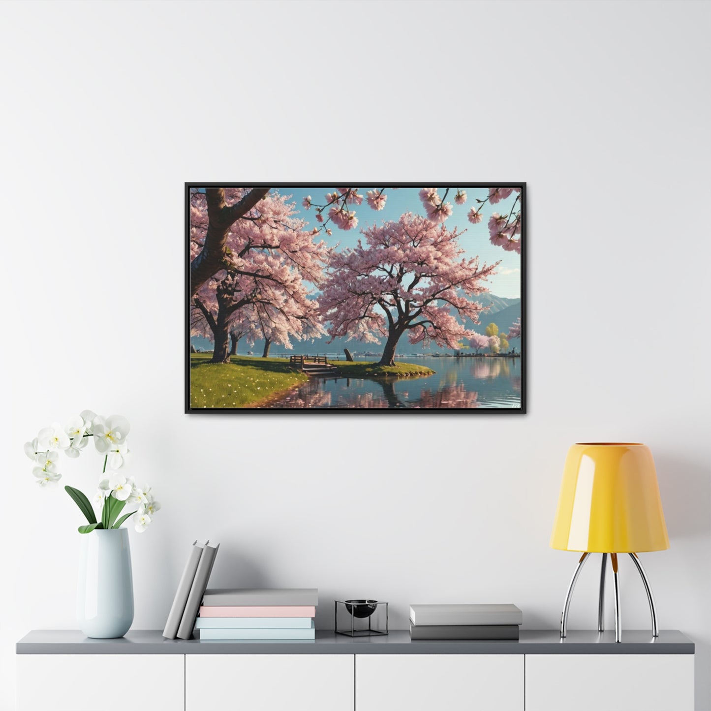 Cherry Blossom Gallery Canvas Wraps, Horizontal Frame