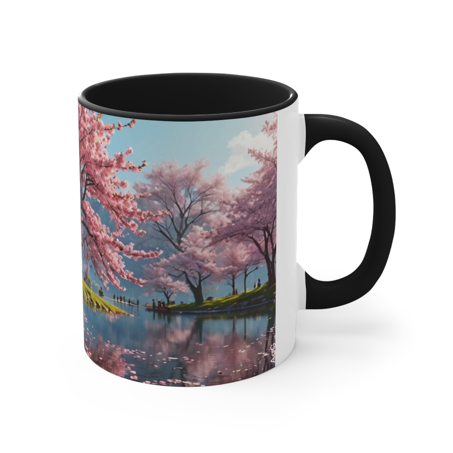 Cherry Blossom Accent Coffee Mug, 11oz