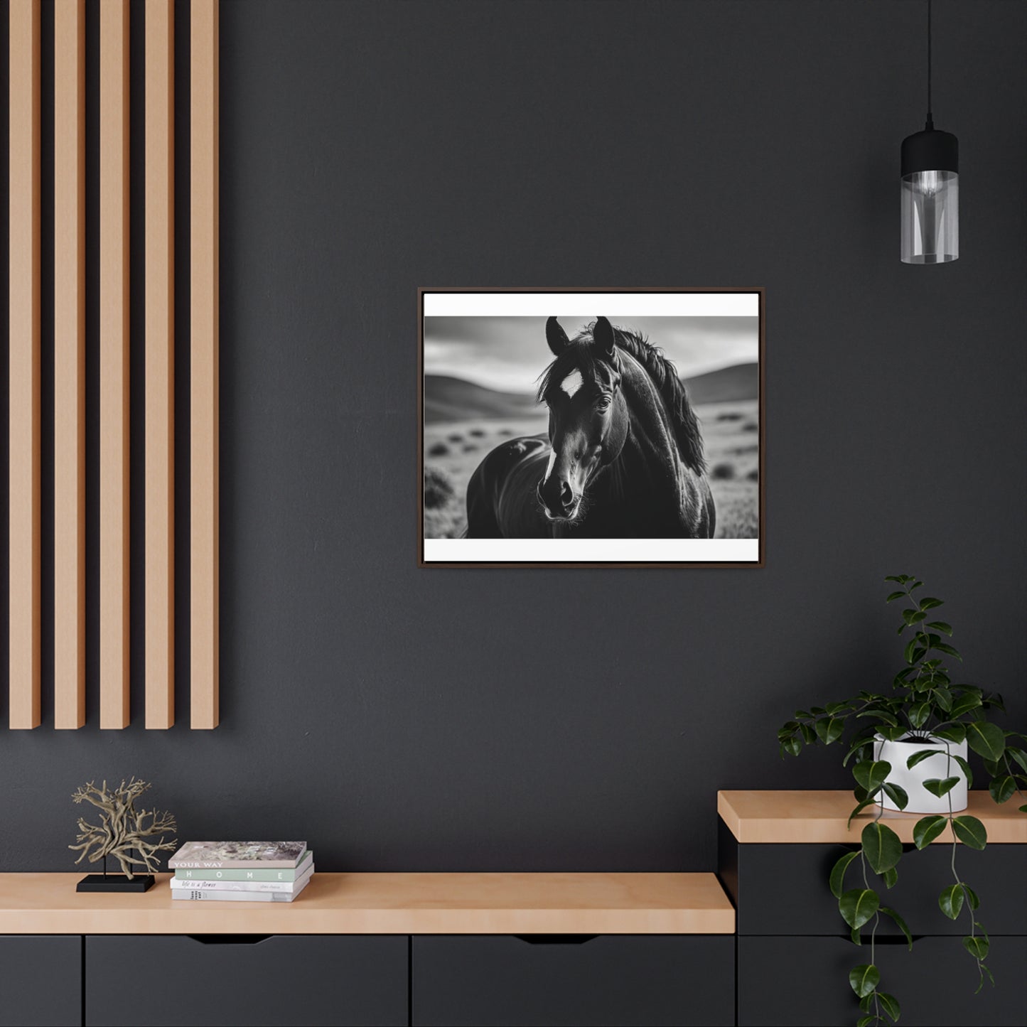 Black Stallion Gallery Canvas Wraps, Horizontal Frame