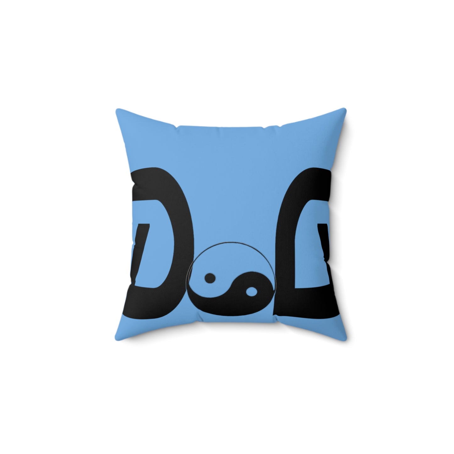 Light Blue Spun Polyester Square Pillow