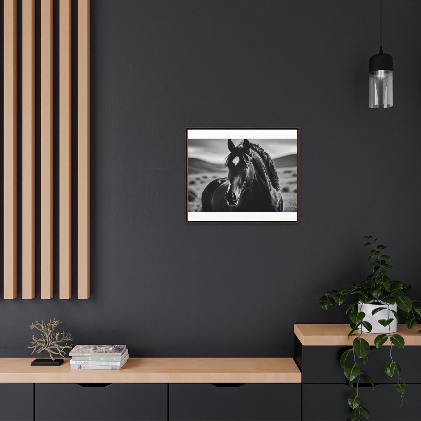 Black Stallion Gallery Canvas Wraps, Horizontal Frame