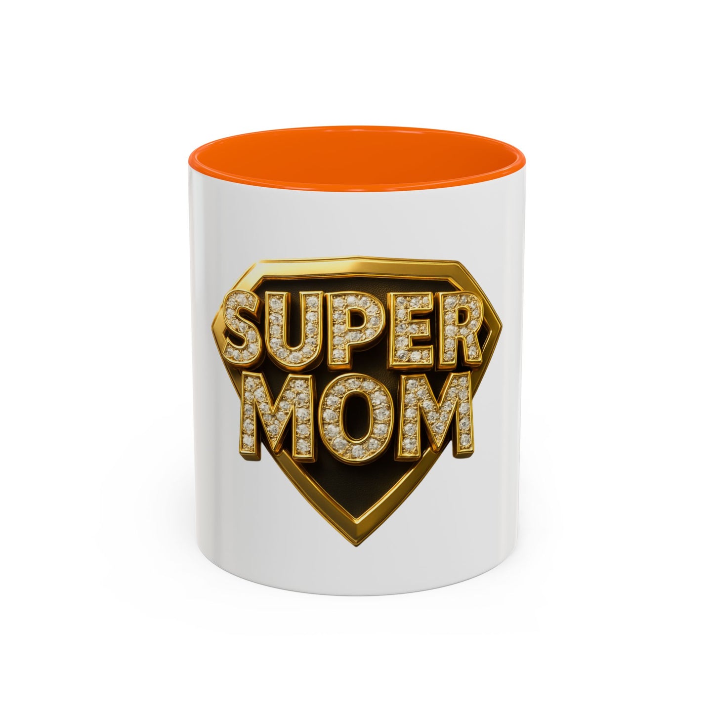 SUPER MOM - Accent Coffee Mug (11, 15oz)