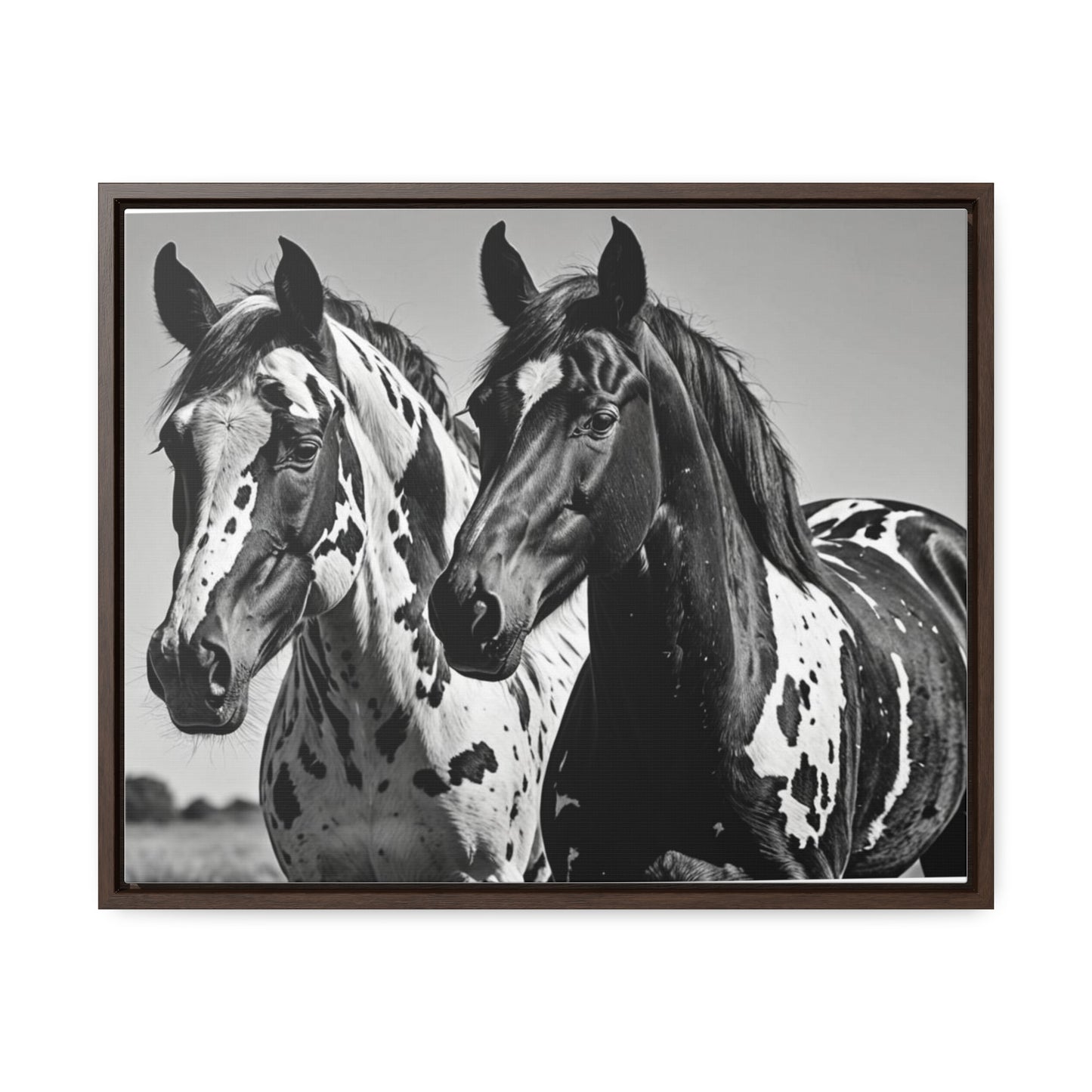 Speckled Stallions Gallery Canvas Wraps, Horizontal Frame