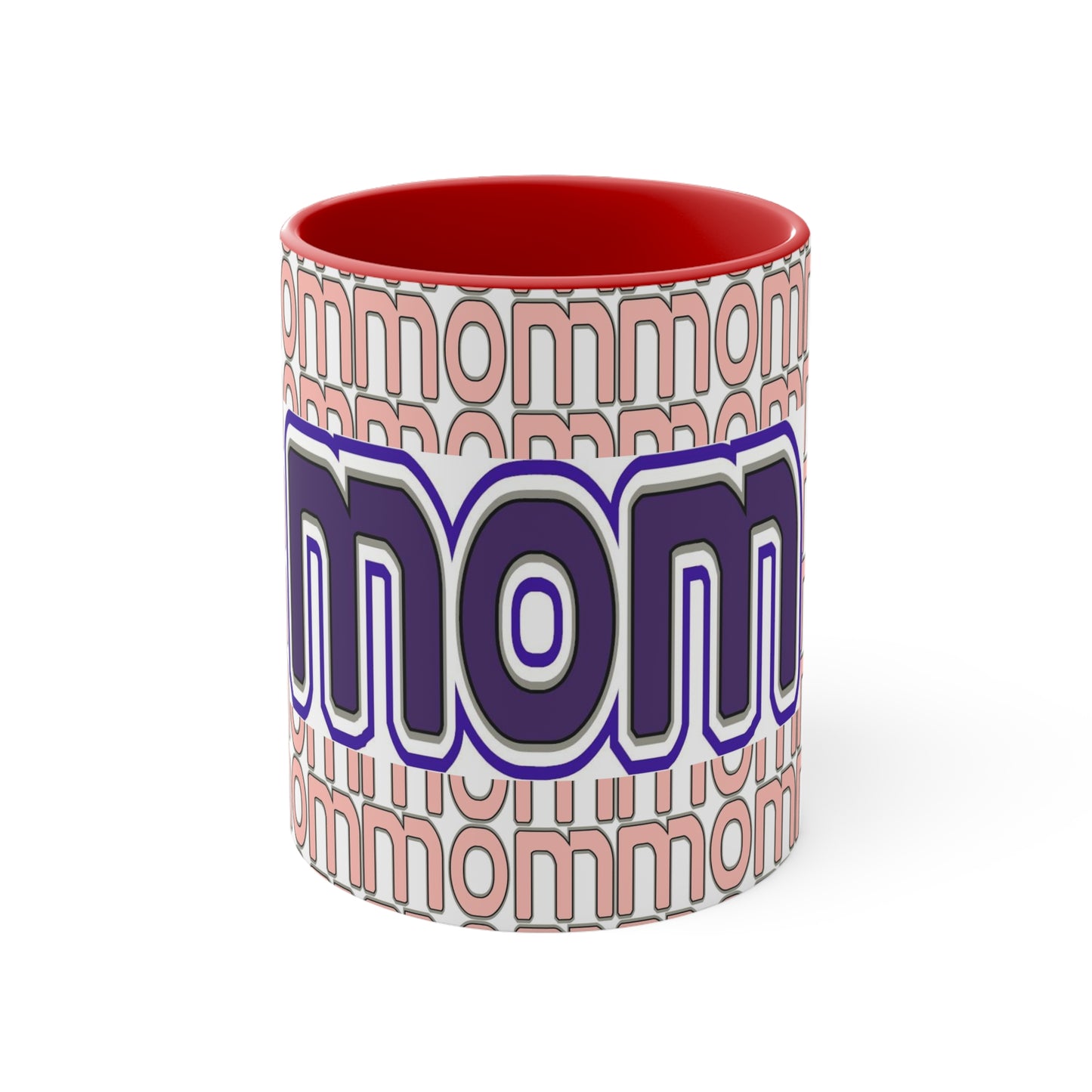 “Mom” Purple Accent Coffee Mug, 11oz