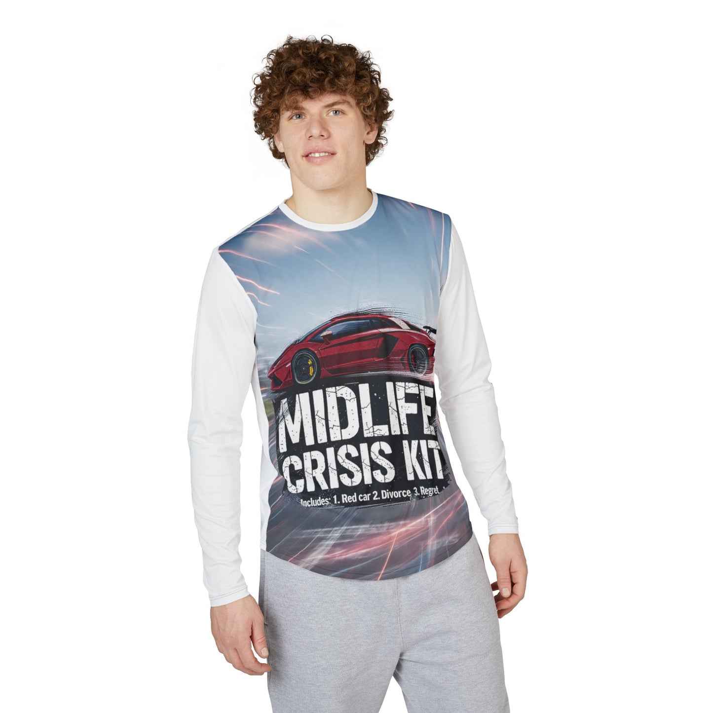Midlife Crisis Men's UV Protection Long Sleeve Shirt (AOP)