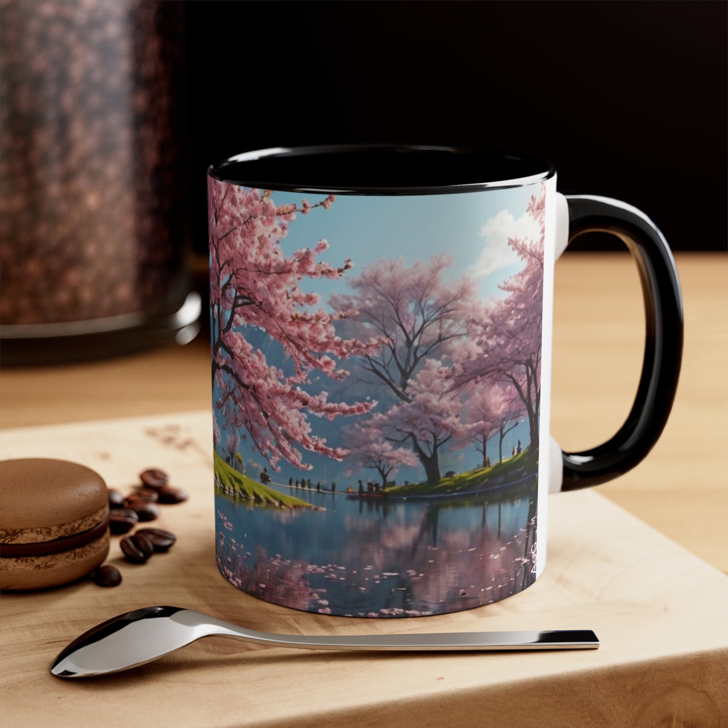 Cherry Blossom Accent Coffee Mug, 11oz