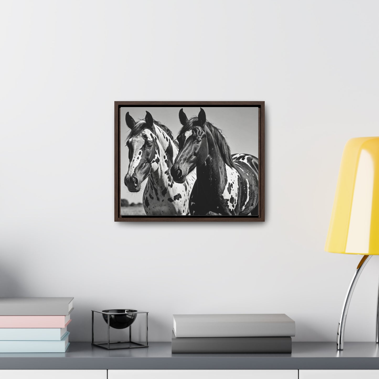 Speckled Stallions Gallery Canvas Wraps, Horizontal Frame