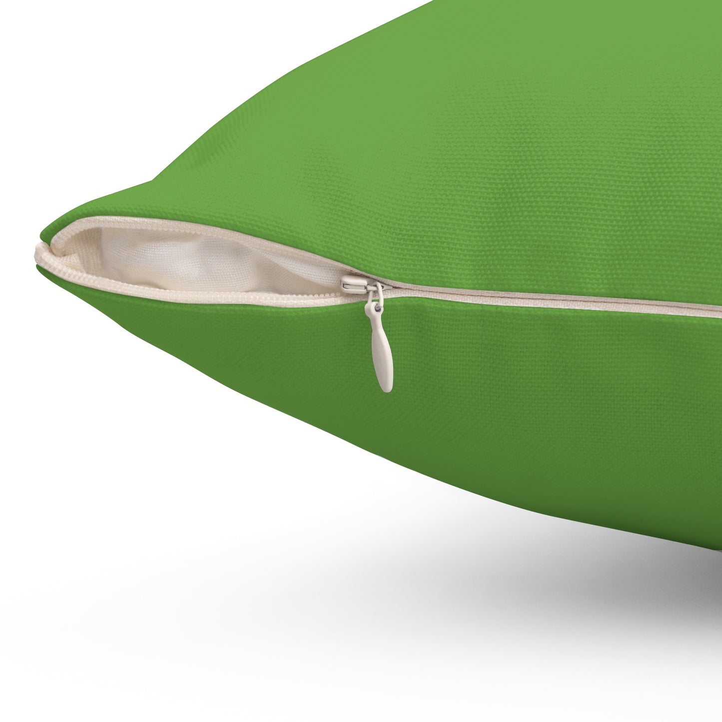 Green Spun Polyester Square Pillow