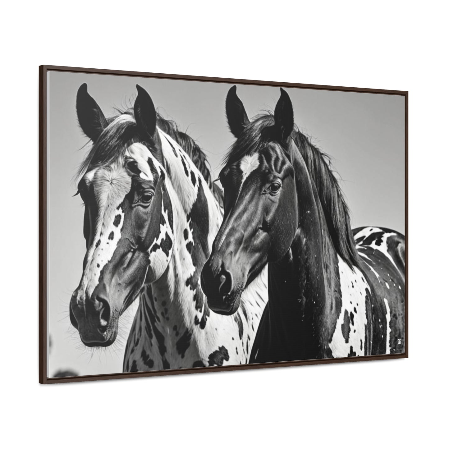 Speckled Stallions Gallery Canvas Wraps, Horizontal Frame